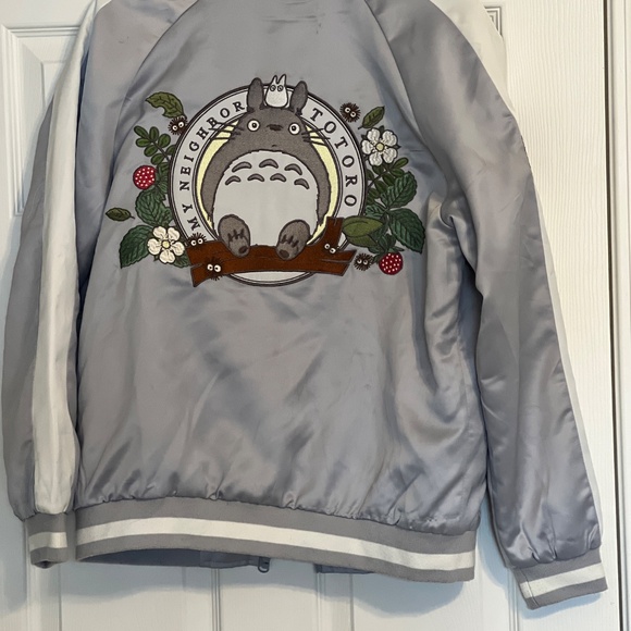 JapanLA My Neighbor Totoro Bomber Jacket Silver - Picture 4 of 6